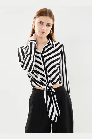 Y.A.S Yassavanna Ls Short Knot Shirt - Ka - Abbigliamento - Taglia S