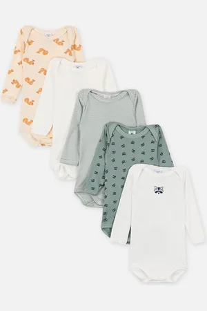 Petit Bateau 5 Bodies US ML A0BGN00 - Abbigliamento - Taglia 18M