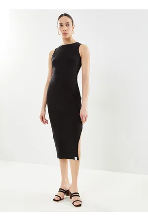 Calvin Klein Seaming Long Rib Dre - Abbigliamento - Taglia L
