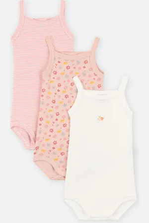 Petit Bateau 3 Bodies A Bretelles - A09Y800 - Abbigliamento - Taglia 3M