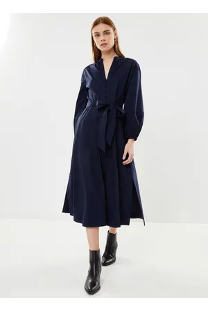 Ralph Lauren Robe-chemise ceinturée coton et dentelle - Abbigliamento - Taglia 42