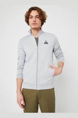 Le Coq Sportif ESS FZ Sweat N°4 M gris chiné clair - Abbigliamento - Taglia S