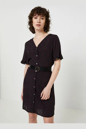 Pieces® PCTAYLOR SS V-NECK DRESS KAC FC - Abbigliamento - Taglia XS