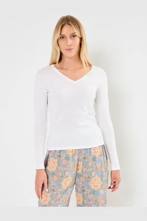 Petit Bateau T-Shirt Iconique ML Col V Point Cocotte - Femme - Abbigliamento - Taglia XL