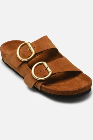 Rivecour Mules n°62 - Suede - Cognac - Zoccoli - Taglia 36