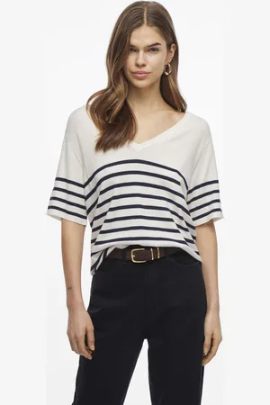 VILA VIWENNIE V-NECK S/S KNIT T-SHIRT - Abbigliamento - Taglia M