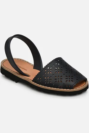 MINORQUINES Avarca Cuir Perforé Fleur Azul - Sandali e scarpe aperte - Taglia 26