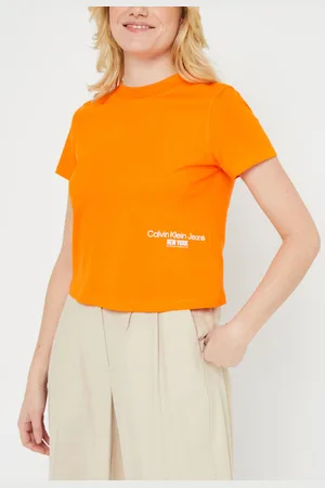 Calvin Klein Ny Logo Baby Tee - Abbigliamento - Taglia M