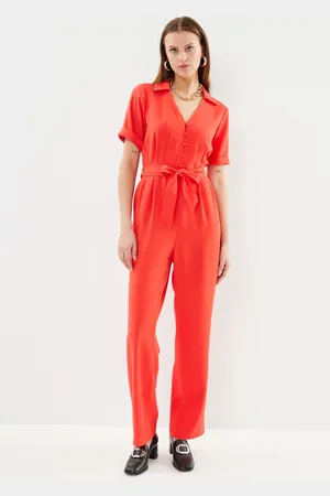VILA Viruby V-Neck S/S Jumpsuit/Su/F - Abbigliamento - Taglia 34