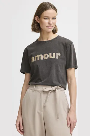 B YOUNG BYSOLKO TEXT TSHIRT - Abbigliamento - Taglia XS