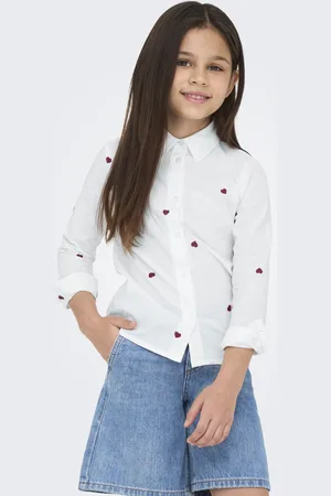 ONLY Koglina Grace L/S Emb Shirt Wvn - Abbigliamento - Taglia 10A