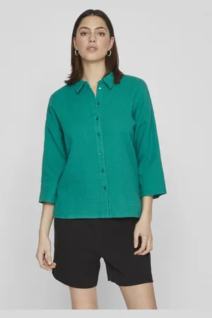 VILA Nia Button 3/4 Shirt - Noos - Abbigliamento - Taglia 34