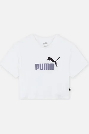PUMA Girls Logo Cropped Tee - Abbigliamento - Taglia 6A