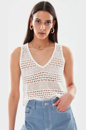 Noisy May Nmlaika S/L V-Neck Knit Crop Top Fwd - Abbigliamento - Taglia XS