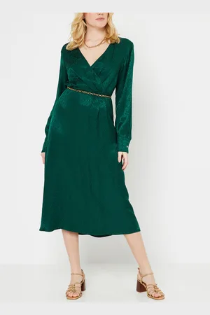 Tommy Hilfiger Vis Jacquard Wrap Midi Dress - Abbigliamento - Taglia 36