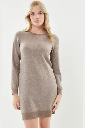 VILA Visanja L/S Glitter Knit Dress /B - Abbigliamento - Taglia XS