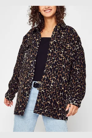Noisy May Nmflanny Animal L/S Long Shacket Bg Wvn - Abbigliamento - Taglia S
