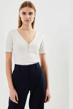 Lee Ss Henley Ecru - Abbigliamento - Taglia XS