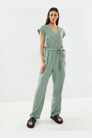 Pieces® Pcmuna Ss V-Neck Jumpsuit Kac Fc - Abbigliamento - Taglia S