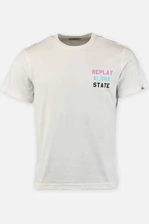 Replay REGULAR T-Shirt JERSEY NATURAL WHITE - Abbigliamento - Taglia S