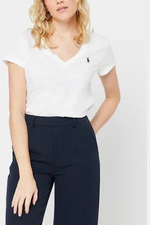 Ralph Lauren T-shirt col en V en jersey - Abbigliamento - Taglia L