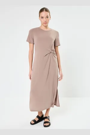 Pieces® Pcanora Ss O-Neck Midi Knot Dress Bc - Abbigliamento - Taglia XS