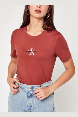 Calvin Klein Monogram Logo Slim Fit Tee - Abbigliamento - Taglia S