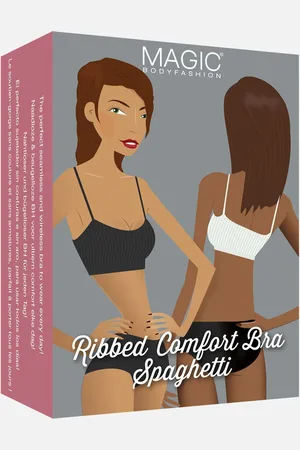 MAGIC Bodyfashion Ribbed Comfort Bra Spaghetti - Abbigliamento - Taglia S
