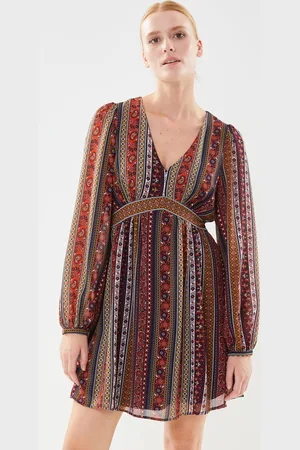 VERO MODA Vmfif L/S Short Border Dress Wvn Lcs - Abbigliamento - Taglia S