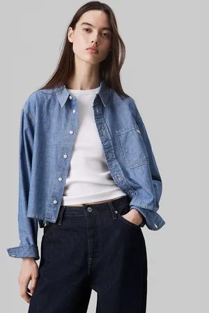 Calvin Klein Cropped Dad Denim Sh J20J225011 - Abbigliamento - Taglia L