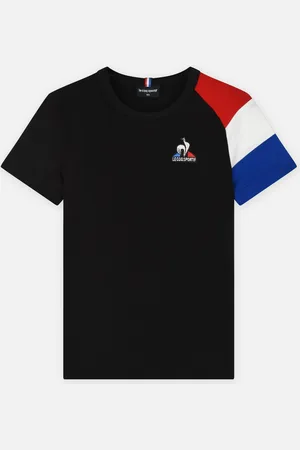 Le Coq Sportif BAT Tee SS N°2 Enfant Black - N.O.W - Bleu Electro - Rouge Electro - Abbigliamento - Taglia 10A