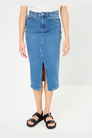 Noisy May NMKATH NW SLIT MIDI SKIRT VI477MB NOOS - Abbigliamento - Taglia L