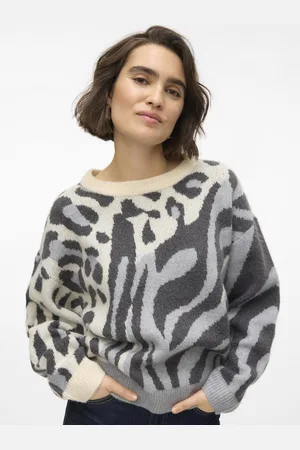 VERO MODA VMKAI LS O-NECK PULLOVER GA BOO - Abbigliamento - Taglia XS