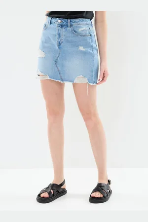 Noisy May Nmmillie Hw Denim Mini Skirt Vi488Lb Fd - Abbigliamento - Taglia XS