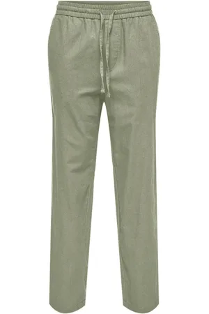 Only & Sons ONSSINUS LOOSE 0007 COT LIN PANT NOOS - Abbigliamento - Taglia L