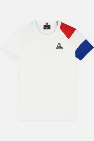 Le Coq Sportif BAT Tee SS N°2 Enfant N.O.W - Bleu Electro - Rouge Electro - Abbigliamento - Taglia 10A