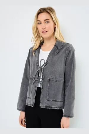 VILA VIKIKI L/S TIE DENIM JACKET DGD - Abbigliamento - Taglia 34