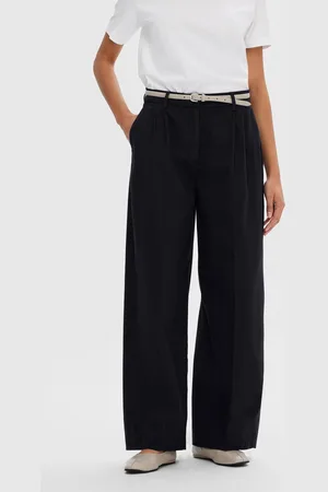SELECTED Slfmerla Hw Extra Wide Pant - Abbigliamento - Taglia 34