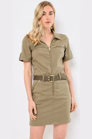 Schott NYC Robe Army Avec Ceinture - Abbigliamento - Taglia XS