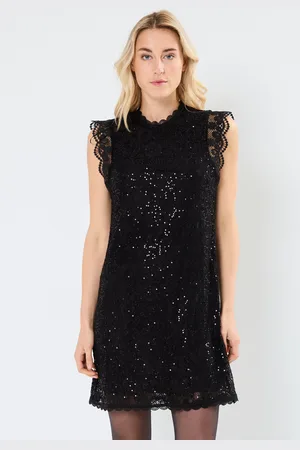 Pieces® Pcolline Sl Lace Sequins Dress Noos Cp - Abbigliamento - Taglia XS