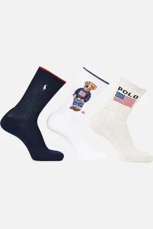Ralph Lauren Cr Flg Br 3-Crew Sock-3 Pack - Calze e collant - Taglia 43 - 46