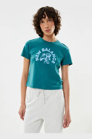 New Balance NB Essentials Bloomy Short Sleeve Boxy T-Shirt - Abbigliamento - Taglia L