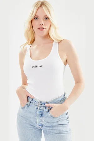 Replay Debardeur lavender petit logo - Abbigliamento - Taglia XS