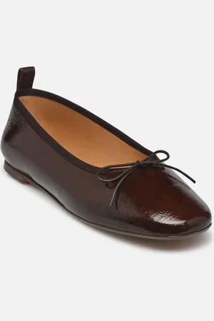Rivecour Ballerines n°124 - Cuir vernis - Marron - Ballerine - Taglia 39