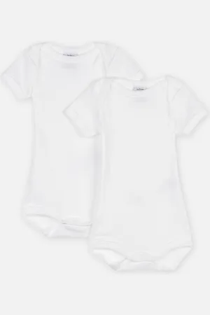 Petit Bateau Lot de 2 Bodies Us Manches Courtes - Bébé - Abbigliamento - Taglia 3M
