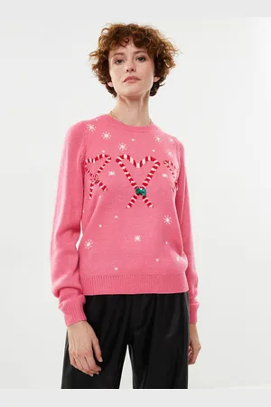 VERO MODA Vmcandyheart Ls O-Neck Pullover Xmas - Abbigliamento - Taglia S