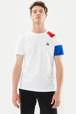 Le Coq Sportif BAT Tee SS N°1 M N.O.W - Bleu Electro - Rouge Electro - Abbigliamento - Taglia L