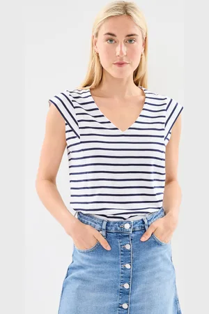 Armor.lux T-Shirt Rayé Marin Manches Courtes Deauville - Abbigliamento - Taglia M