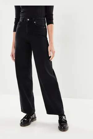 SELECTED Slfmarley Hw Black Wide Jeans - Abbigliamento - Taglia 26 X 32