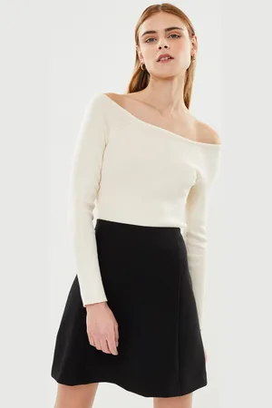 Noisy May Nmjaz Ls Offshoulder Knit Top Fwd Lab 2 - Abbigliamento - Taglia XS